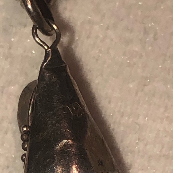 VTG Amethyst & Opalite Moonstone Drop Pendant Sterling Silver 925 Bead Chain 16” - Picture 5 of 7